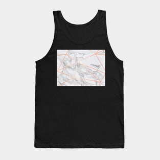 Marble and Rose Gold Geometric Tank Top